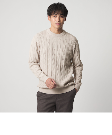 ケーブルニット-ウォッシャブル-<A DAY IN THE LIFE>