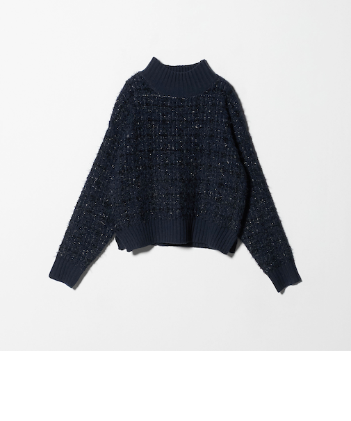 フェザー×テープヤーン ツイードライク ハイネックニット ＜A DAY IN THE LIFE＞