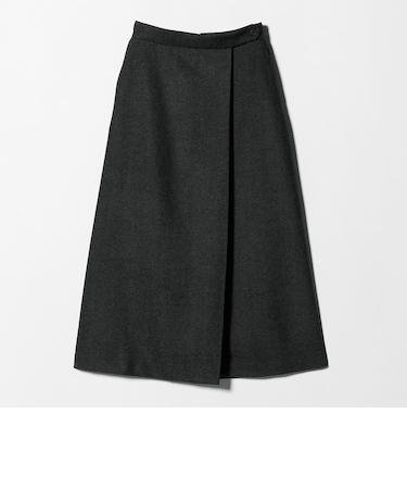 メランジ ヘリンボーン ラップスカート ＜A DAY IN THE LIFE＞