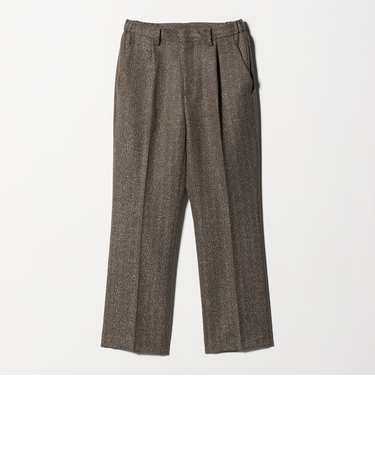 ブークレ ヘリンボーン タックストレートパンツ ‐ウォッシャブル‐ ＜A DAY IN THE LIFE＞