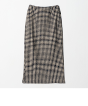 フェザーラメ チェック タイトスカート ‐ウォッシャブル‐＜A DAY IN THE LIFE＞