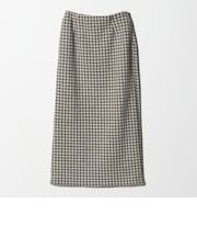 フェザーラメ チェック タイトスカート ‐ウォッシャブル‐＜A DAY IN THE LIFE＞