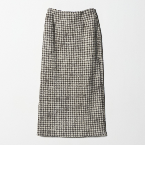 フェザーラメ チェック タイトスカート ‐ウォッシャブル‐＜A DAY IN THE LIFE＞