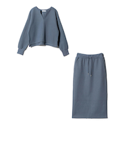 ニットソー キーネック＋スカート ‐ウォッシャブル‐＜A DAY IN THE LIFE＞