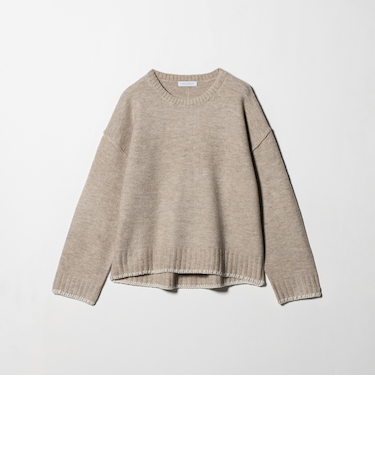 ブランケットステッチ クルーネックニット <A DAY IN THE LIFE>