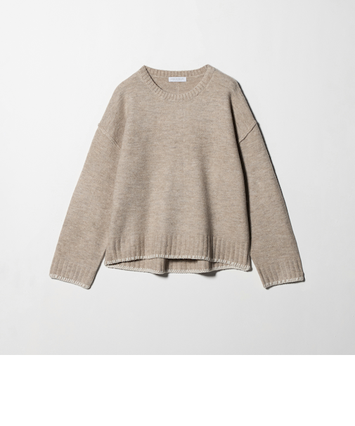 ブランケットステッチ クルーネックニット <A DAY IN THE LIFE>