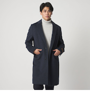 カシミヤブレンド ビーバー チェックチェスターコート＜A DAY IN THE LIFE＞