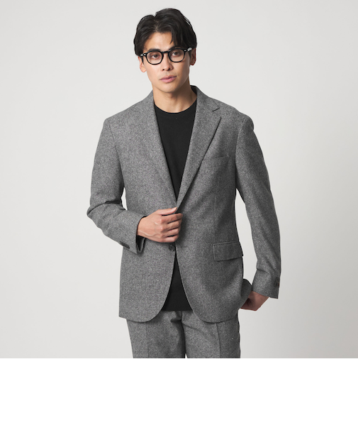 ホームスパン グレー テーラードジャケット-セットアップ対応-＜A DAY IN THE LIFE＞