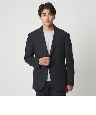 ホームスパン ネイビー テーラードジャケット-セットアップ対応-＜A DAY IN THE LIFE＞