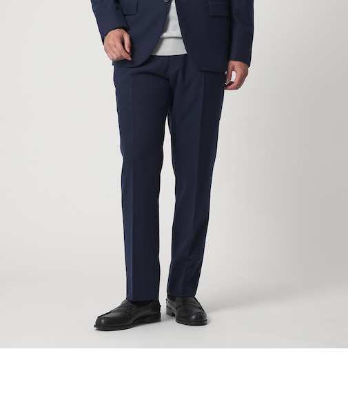 ヘリンボーン ミルド ノープリーツスラックス-セットアップ対応-<A DAY IN THE LIFE>