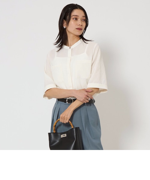 【OFF WHITE】サンドウォッシュ フード シャツ サンドウォッシュ フード シャツ