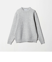 ダブル フェイス メランジ クルーネックニット-ウォッシャブル-＜A DAY IN THE LIFE＞