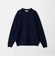 ダブル フェイス メランジ クルーネックニット-ウォッシャブル-＜A DAY IN THE LIFE＞