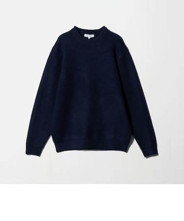 ダブル フェイス メランジ クルーネックニット-ウォッシャブル-＜A DAY IN THE LIFE＞