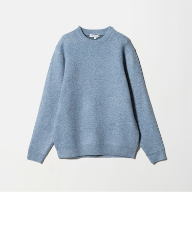 ダブル フェイス メランジ クルーネックニット-ウォッシャブル-<A DAY IN THE LIFE>