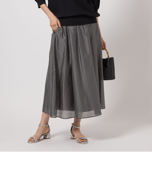 ［size SHORTあり］シアー ギャザー スカート 4