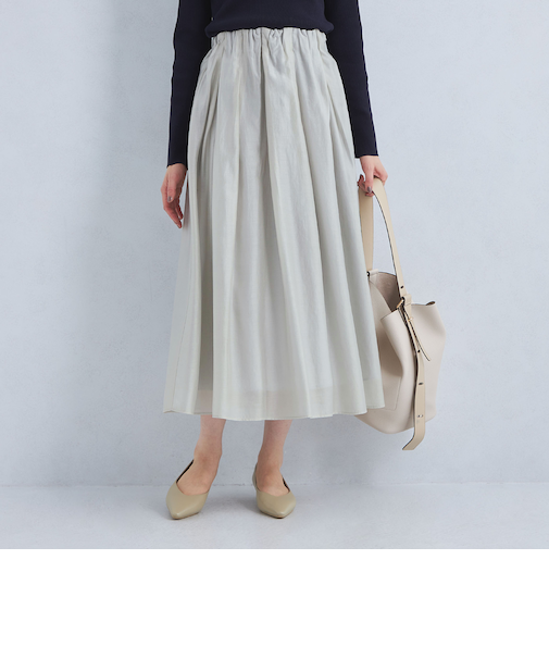 ［size SHORTあり］シアー ギャザー スカート 4