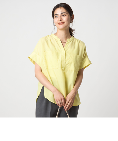 ドビー スキッパー ポケット ショートスリーブ ブラウス 2