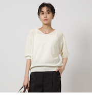 シャーリー Vネック ショートスリーブ ニット プルオーバー