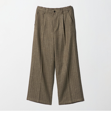 ファンシー ツイード 1プリーツ ワイドスラックス＜A DAY IN THE LIFE＞