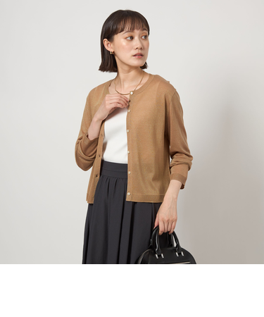 オーロララメ ニット カーディガン