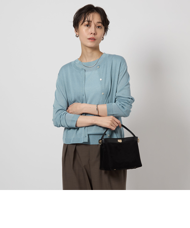 オーロララメ ニット カーディガン