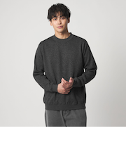 ニットフリース ヘリンボーンプリント スウェット＜A DAY IN THE LIFE＞