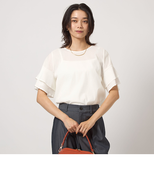 シルトリ ダブルフレアスリーブ プルオーバー カットソー