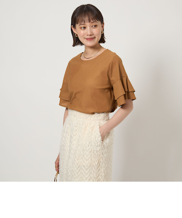 シルトリ ダブルフレアスリーブ プルオーバー カットソー