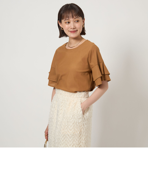 シルトリ ダブルフレアスリーブ プルオーバー カットソー