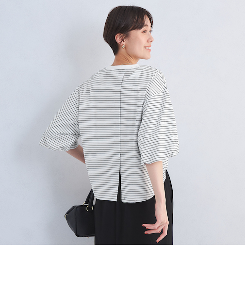 パフギャザースリーブ プルオーバー カットソー