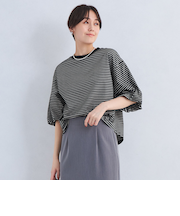 パフギャザースリーブ プルオーバー カットソー