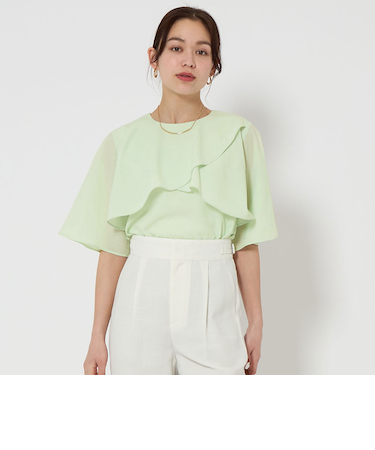 Breeze Cool ケープ ブラウス -マシンウォッシャブル・吸水速乾・通気性-