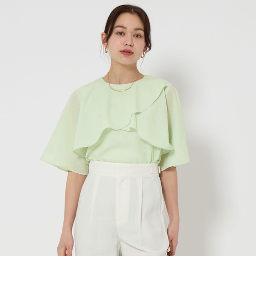 Breeze Cool ケープ ブラウス -マシンウォッシャブル・吸水速乾・通気性-