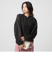 リボン シアー ブラウス