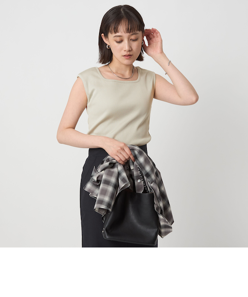 ブライトリブ フレンチスリーブ プルオーバー カットソー -制菌-