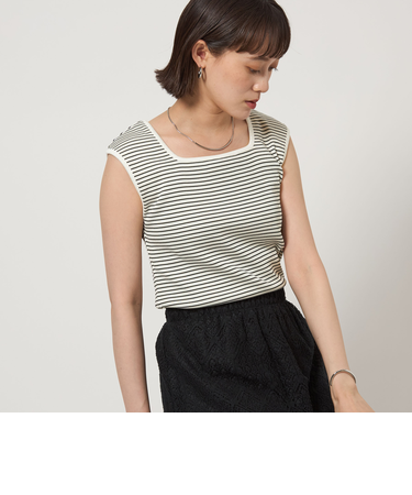 ブライトリブ フレンチスリーブ プルオーバー カットソー -制菌-