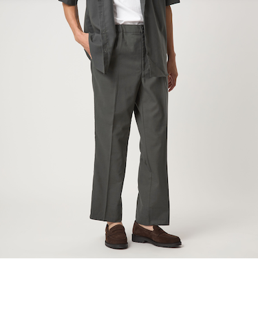 TWタンブラー ワイド 1プリーツ イージーパンツ -ウォッシャブル・ストレッチ-