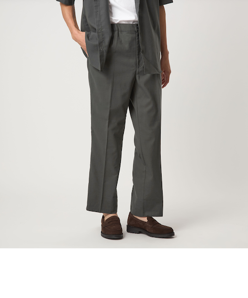 TWタンブラー ワイド 1プリーツ イージーパンツ -ウォッシャブル・ストレッチ-