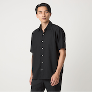 TWタンブラー リラックス レギュラーカラー 半袖シャツ -ウォッシャブル・ストレッチ-