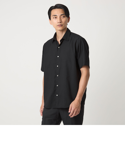 TWタンブラー リラックス レギュラーカラー 半袖シャツ -ウォッシャブル・ストレッチ-