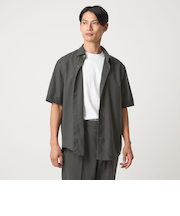 TWタンブラー リラックス レギュラーカラー 半袖シャツ -ウォッシャブル・ストレッチ-