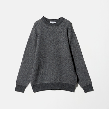 ミドルゲージ モヘヤライク ジャガード ニット＜A DAY IN THE LIFE＞