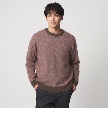 ミドルゲージ モヘヤライク ジャガード ニット＜A DAY IN THE LIFE＞