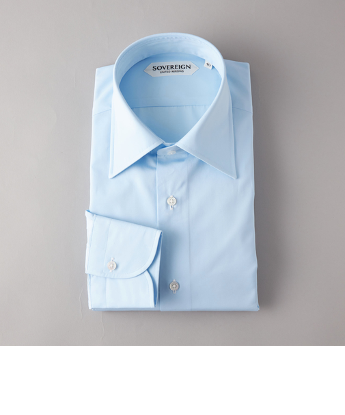 <SOVEREIGN>トーマスメイソン ブロード セミワイドカラー シャツ