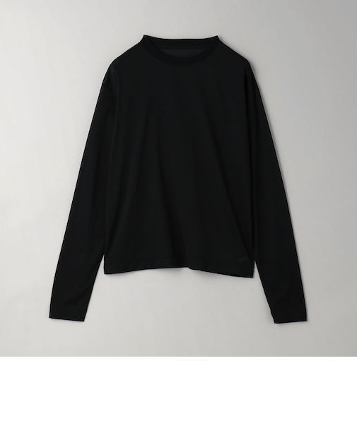コットンナイロン天竺 クルーネック ロングスリーブ Tシャツ