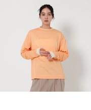 コットンナイロン天竺 クルーネック ロングスリーブ Tシャツ