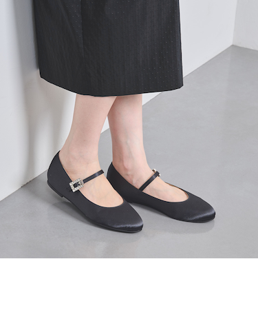 サテンビジュー メリージェーン