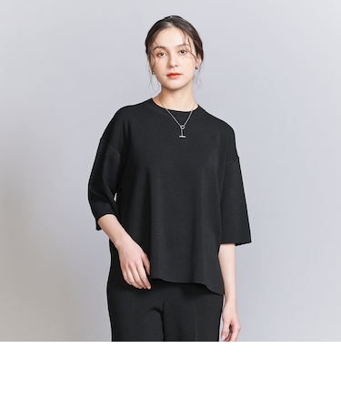 ハーフスリーブ ニットプルオーバー -ウォッシャブル-