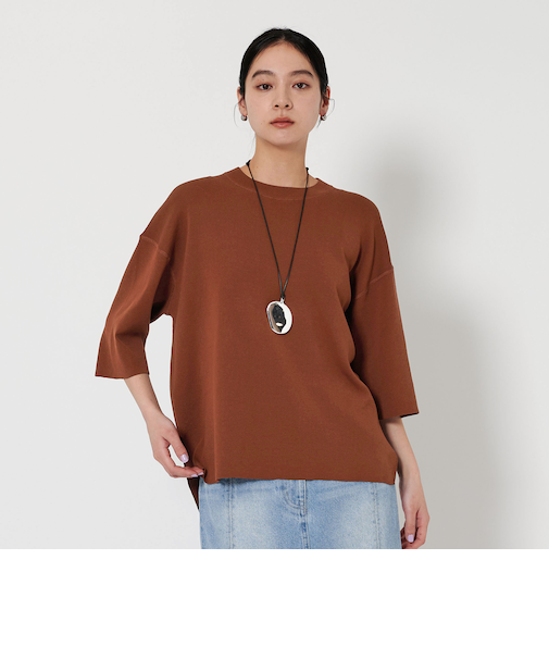 ハーフスリーブ ニットプルオーバー -ウォッシャブル-